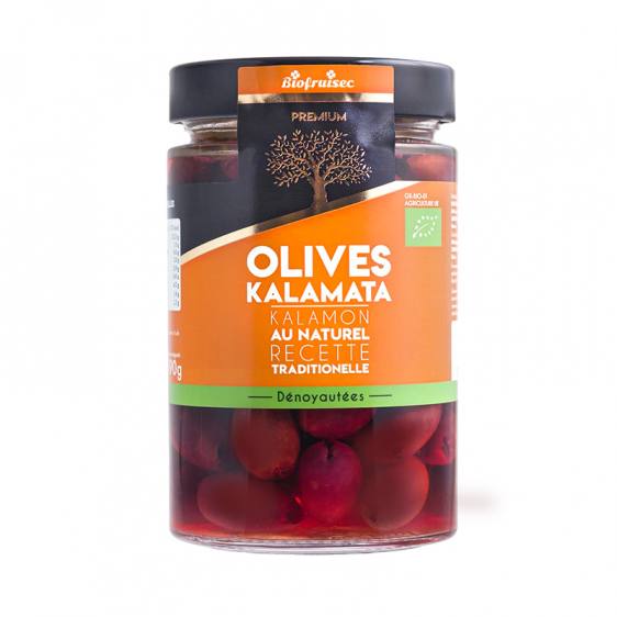 Olive Kalamon noire de Kalamata dénoyautée bio 190g