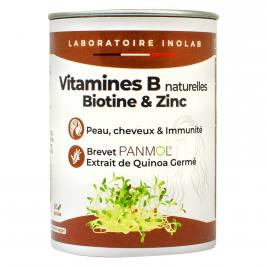 Dermaform 8 vitamines B d'origines naturelles zinc 60 gélules