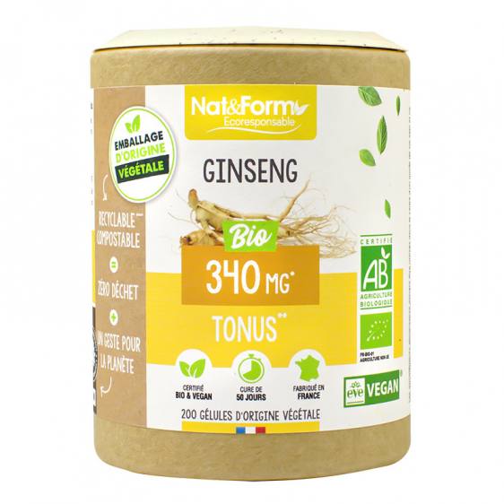 Ginseng bio éco-responsable 200 gélules