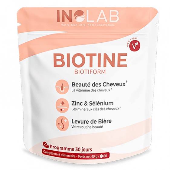 Biotiform biotine levure de bière sélénium zinc 60 comprimés