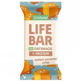 Barre Lifebar snack d'avoine protéinée caramel salé 40g