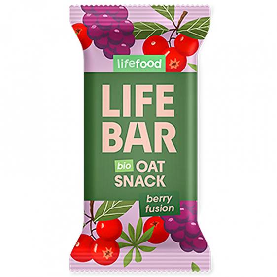 Lifebar snack d'avoine fusion de fruits rouges 40g