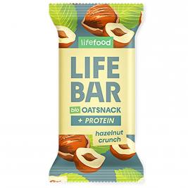 Barre Lifebar snack d'avoine protéinée noisette croustillante 40g