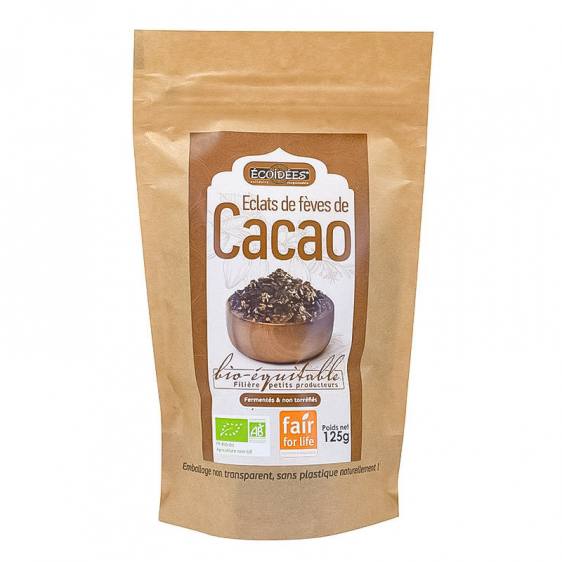 Eclats de cacao bio équitable 125g
