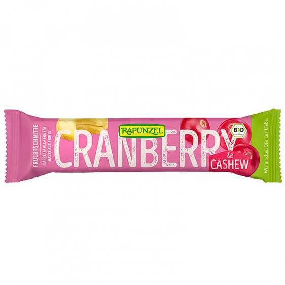 Barre aux fruits canneberges noix de cajou bio 40g
