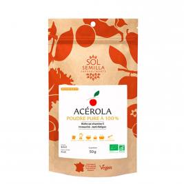 Acérola crue bio en poudre 50g