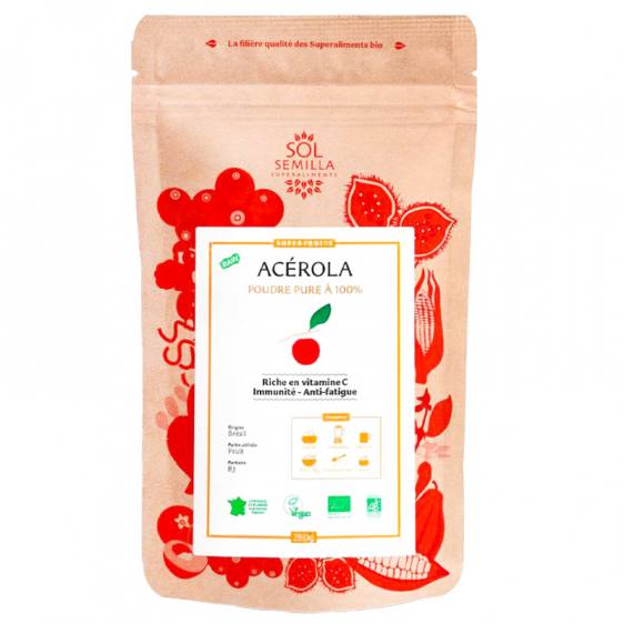 Acérola crue bio en poudre 250g