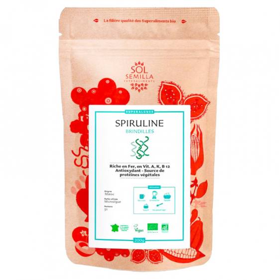 Spiruline crue bio en brindilles 200g