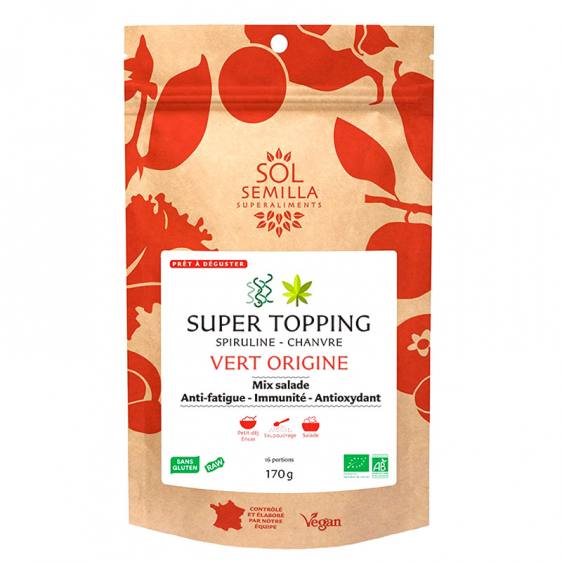 Supertopping Vert origine spiruline chanvre bio 170g