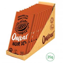 Ombar Noir 72% cacao cru 10x35g