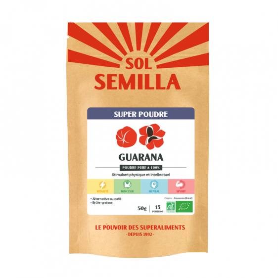 Guarana cru bio en poudre 50g