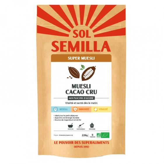 Muesli Cacao cru bio 220g