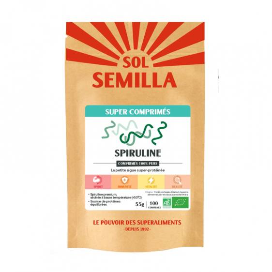 Spiruline crue bio 100 comprimés