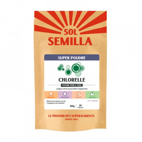 Chlorelle crue en poudre 60g