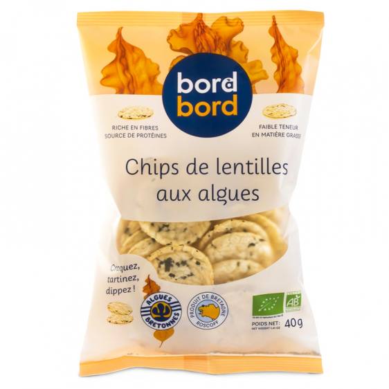 Chips soufflées aux algues et lentilles corail bio 40g