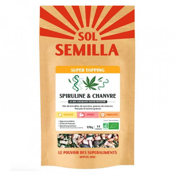 Supertopping Vert origine spiruline chanvre bio 170g