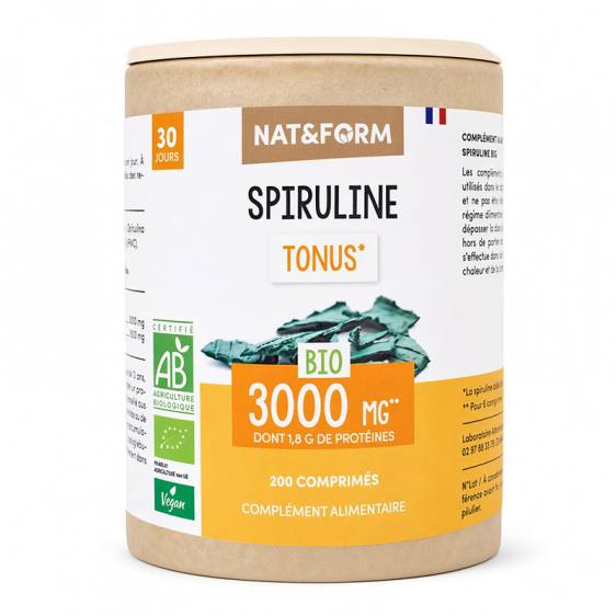 Spiruline bio éco-responsable 200 comprimés
