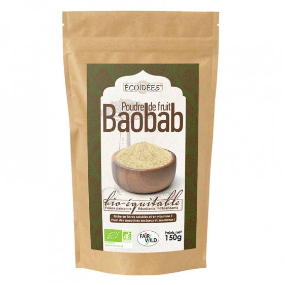 Poudre de fruit de baobab bio équitable 150g