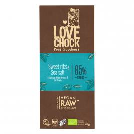 Lovechock tablette éclats de cacao sel de mer 70g