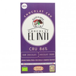 Chocolat cru El Inti 86% cacao 100g