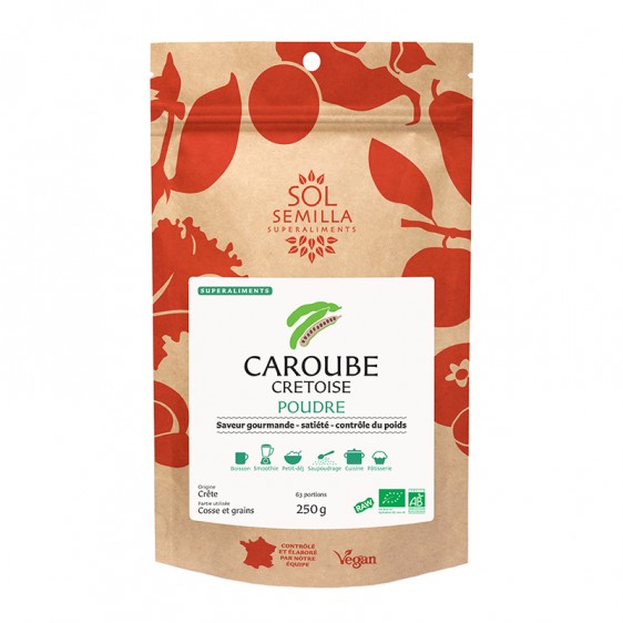 Caroube crétoise crue bio en poudre 75g