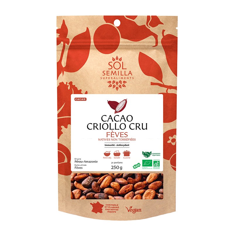 Fèves de cacao crues - Achat, bienfaits et conseils - MesÉpices.com