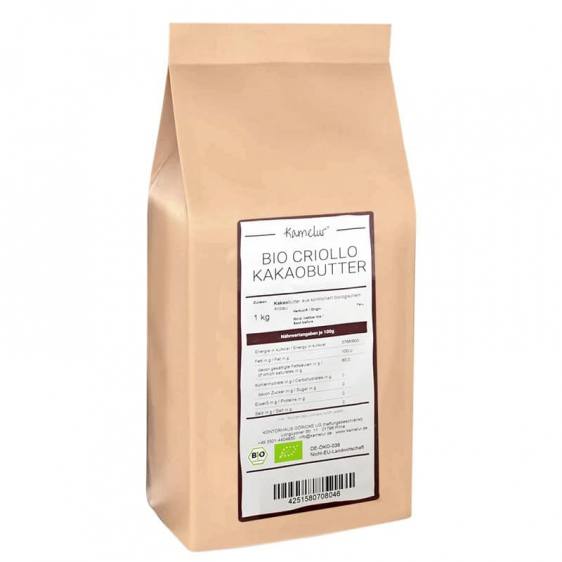Beurre de cacao criollo cru bio 1kg