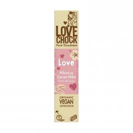 Lovechock barre hibiscus éclats de cacao 40g
