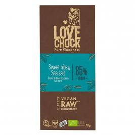 Lovechock tablette éclats de cacao sel de mer 70g